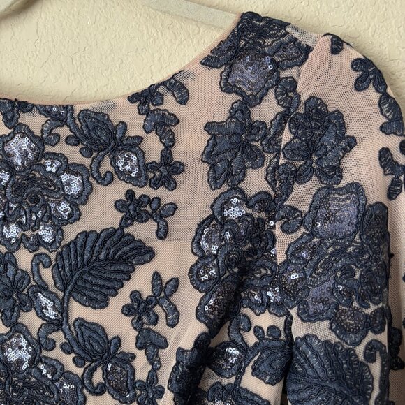 NEW Ralph Lauren Long Sleeve Sequin Cocktail Event Party Dress - Picture 6 of 9